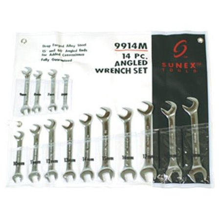 SUNEX Sunex Tools 9914M 14Pc Ang Mtr Wrench Set SUU-9914M
